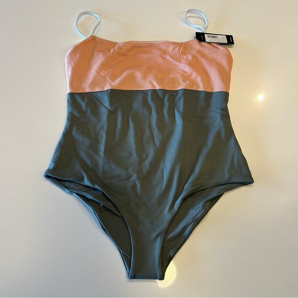 Anthropologie x Tavik Scarlett One Piece Color Blocked Swimsuit, size large - Picture 6 of 9